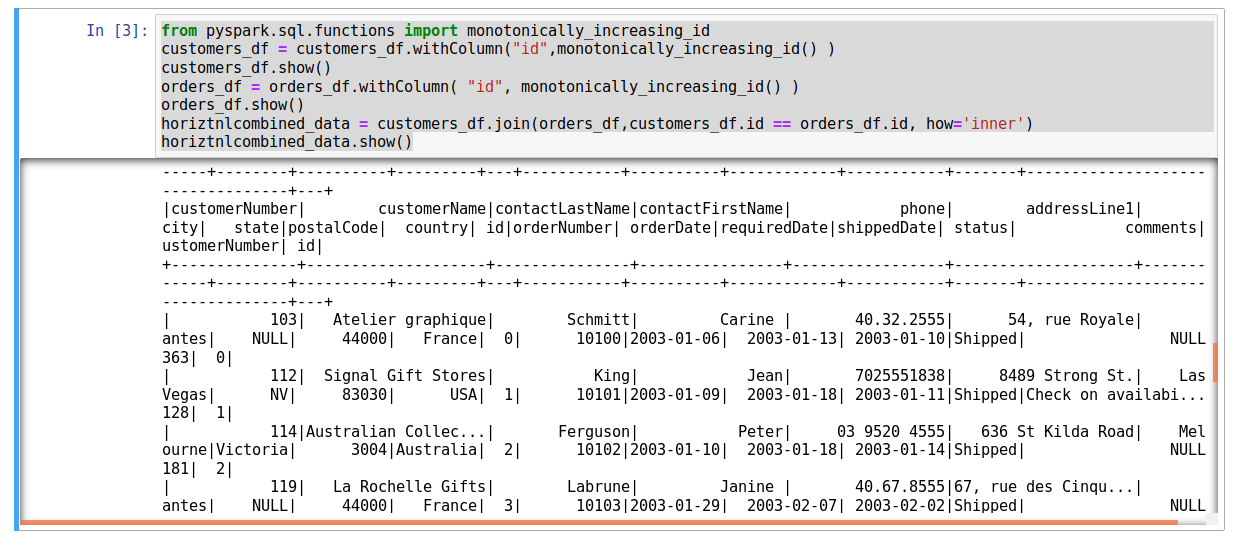 Pyspark concatenate two dataframes horizontally Projectpro