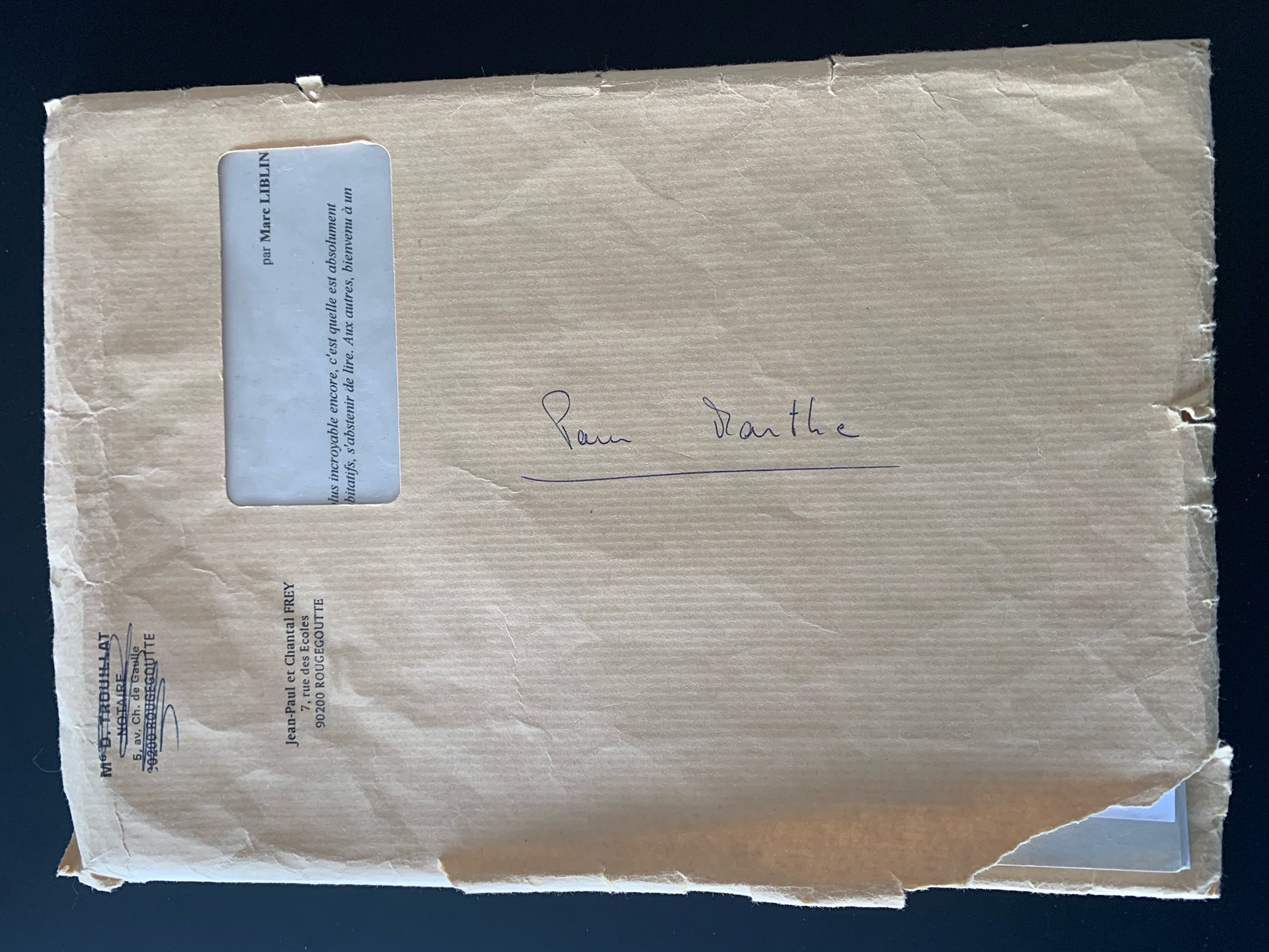 15 L'enveloppe anonyme Revue