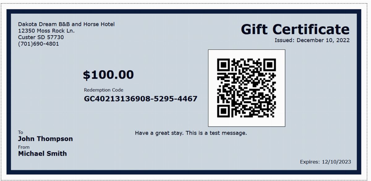 NEW Automatically Add QR Codes to Gift Certificates ReservationKey