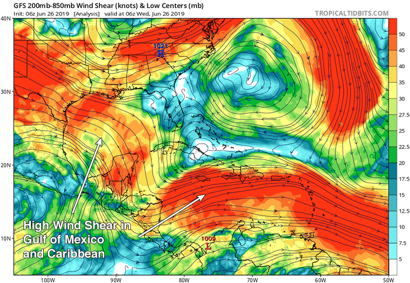 Wind Shear Map Pacific Tropical Storm Alvin Forms in Eastern Pacific; the Atlantic Remains