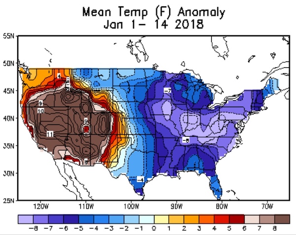 Extreme Temperature Workout The Gyrations of January 2018 Weather