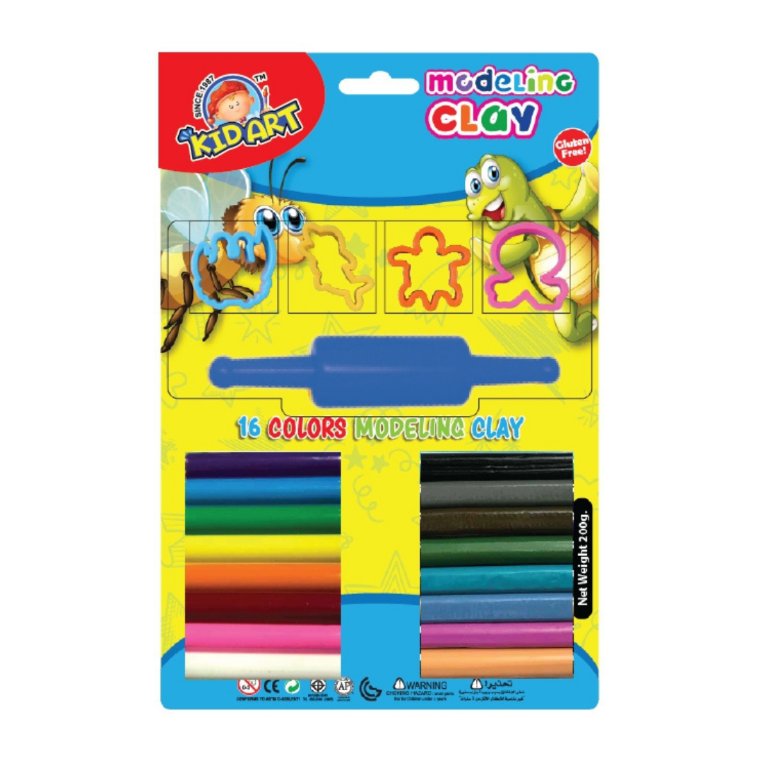 eTukuri Products Kid Art Modeling Clay Set 16 Colours