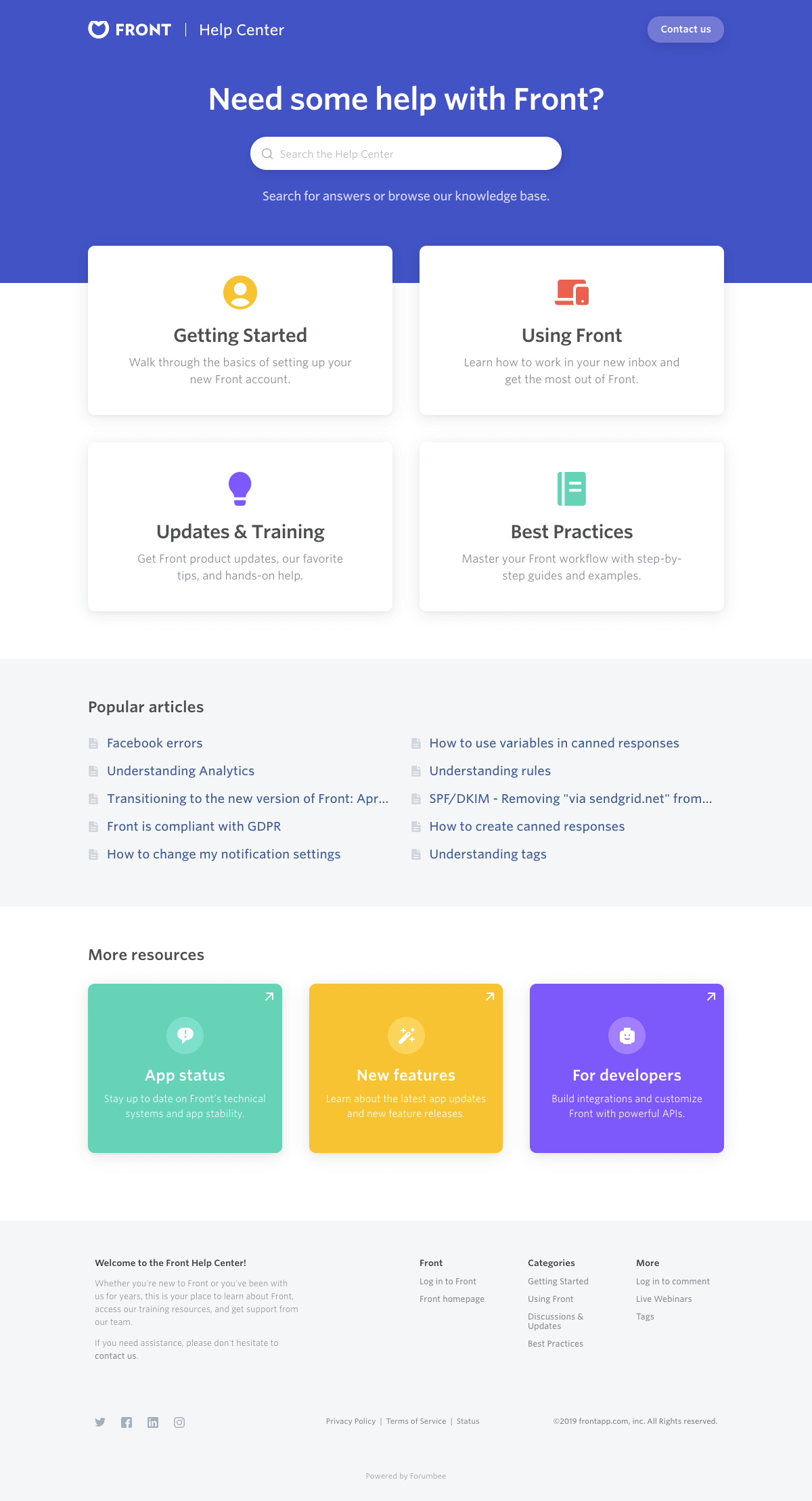 Front Support page Find SaaS Websites inspiration