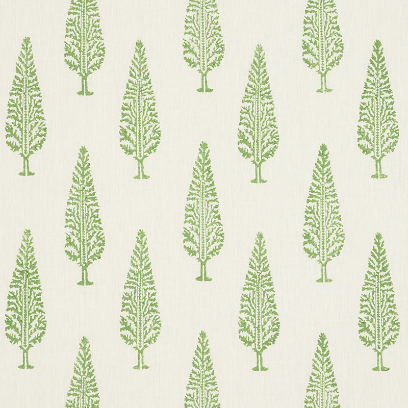 Juniper Block Print Green Fabrics Schumacher