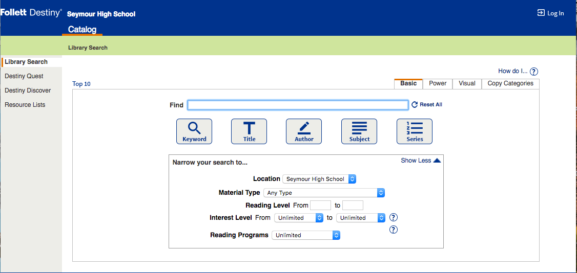 Seymour ISD ES Library
