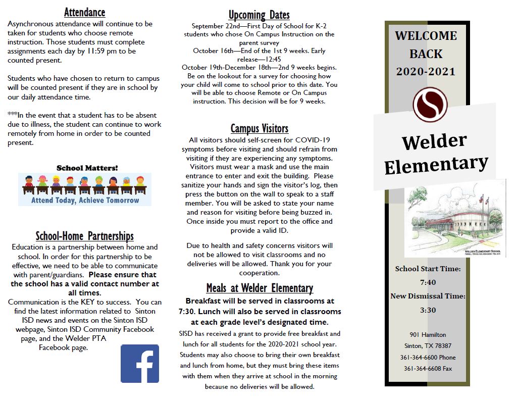 Sinton ISD Welder Elem 2020 Brochure