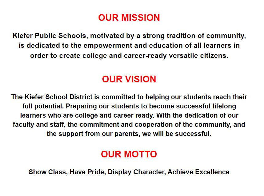 Kiefer Public Schools