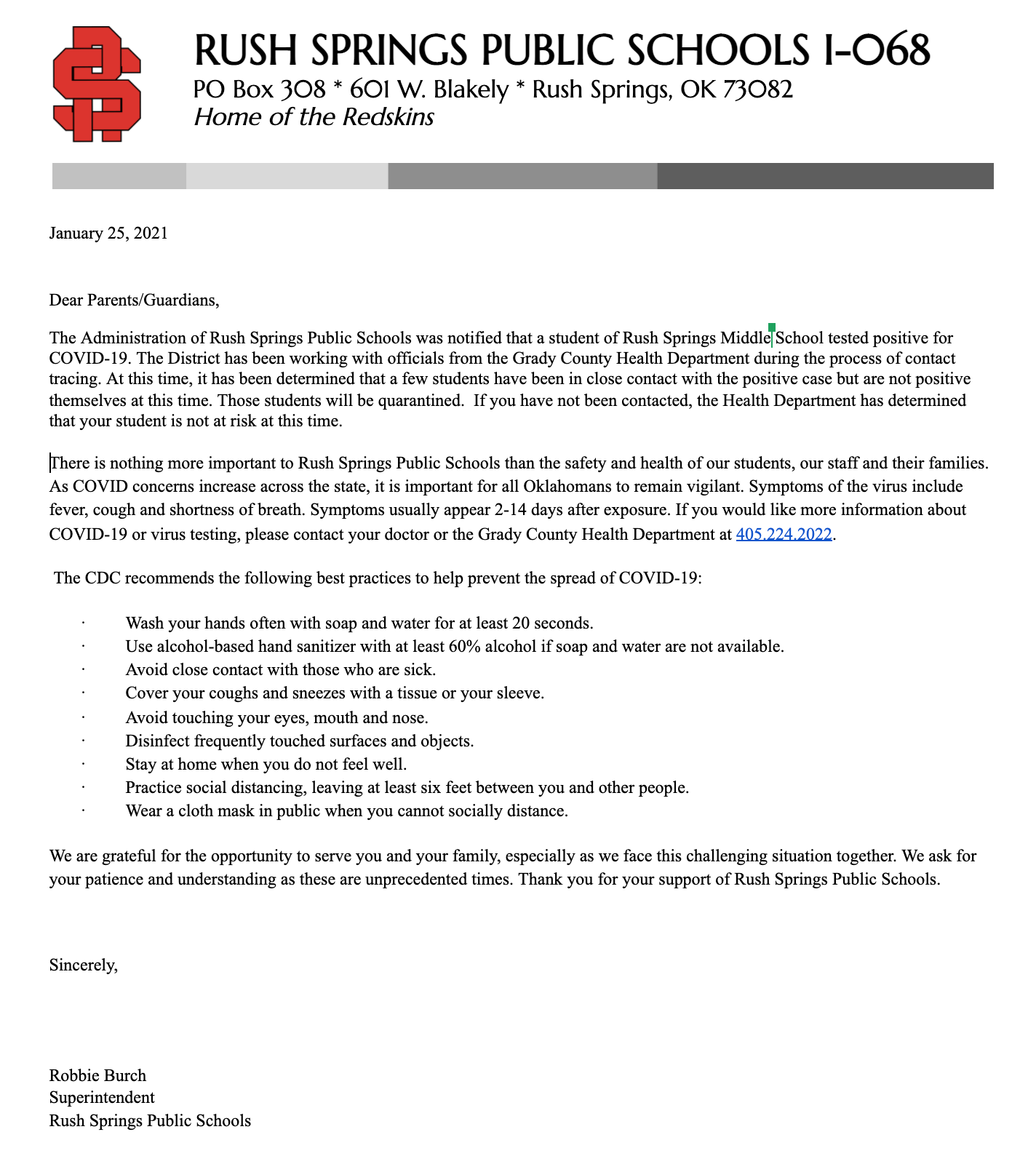 Rush Springs Public Schools District Homepage