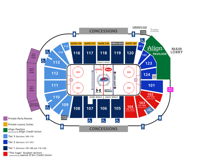Tsongas Center Seating Chart