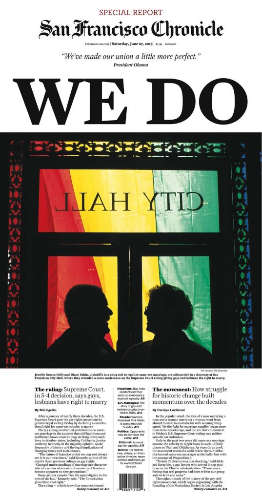 Are these the 6 greatest SF Chronicle front pages of all time? Datebook