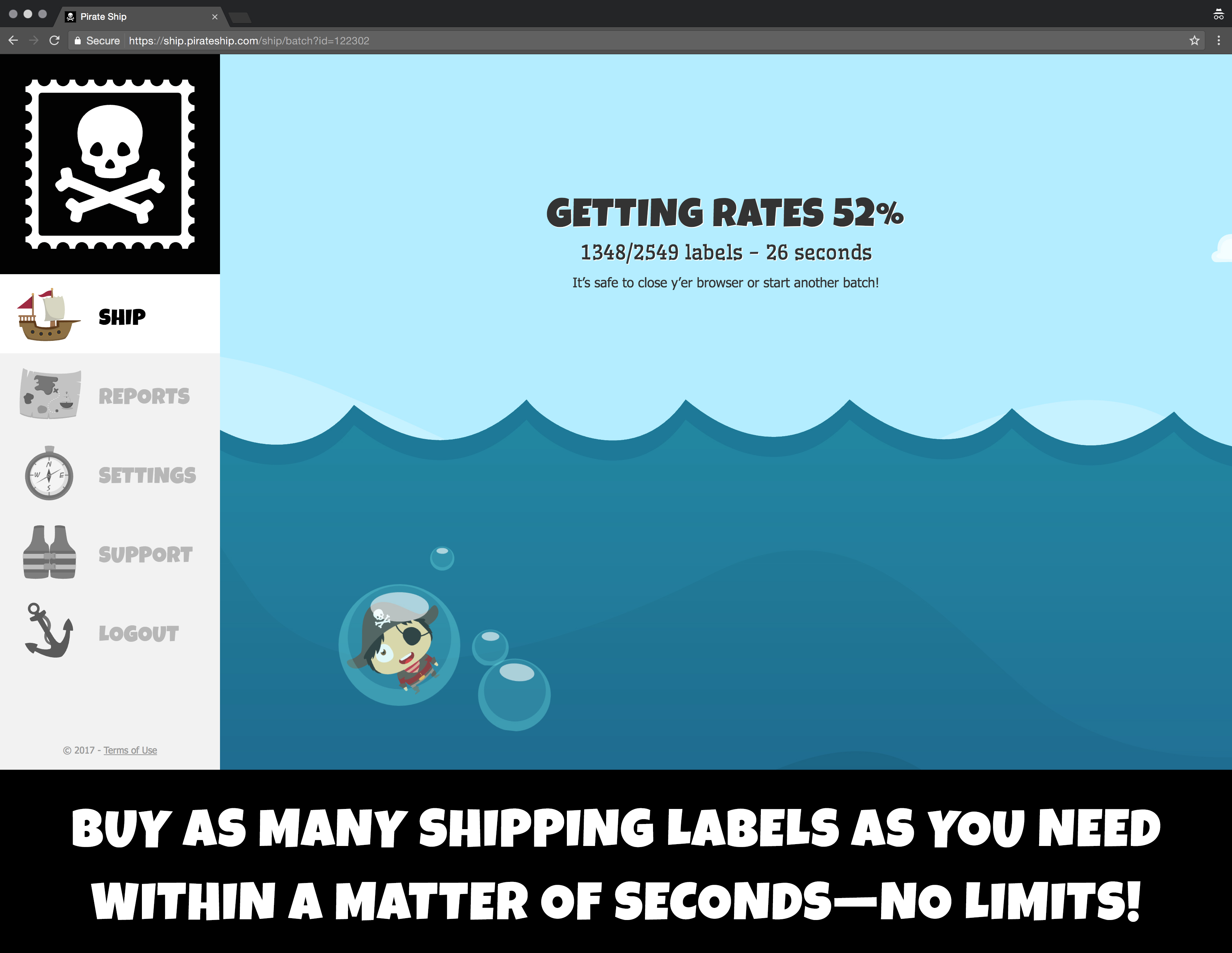 Integration Settings Pirate Ship Support