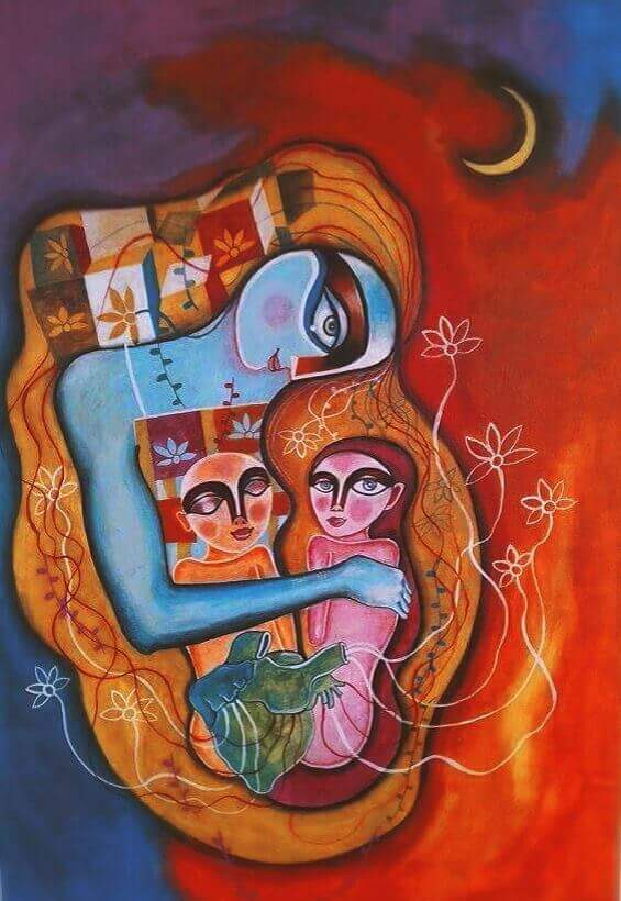 Eternal Love Abstract Painting By Dipayan Lodh, Fine Art for Sell