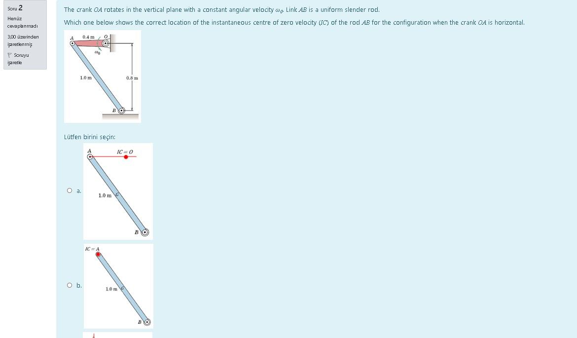 [Solved] Soru 2 The crank OA rotates in the vertic SolutionInn