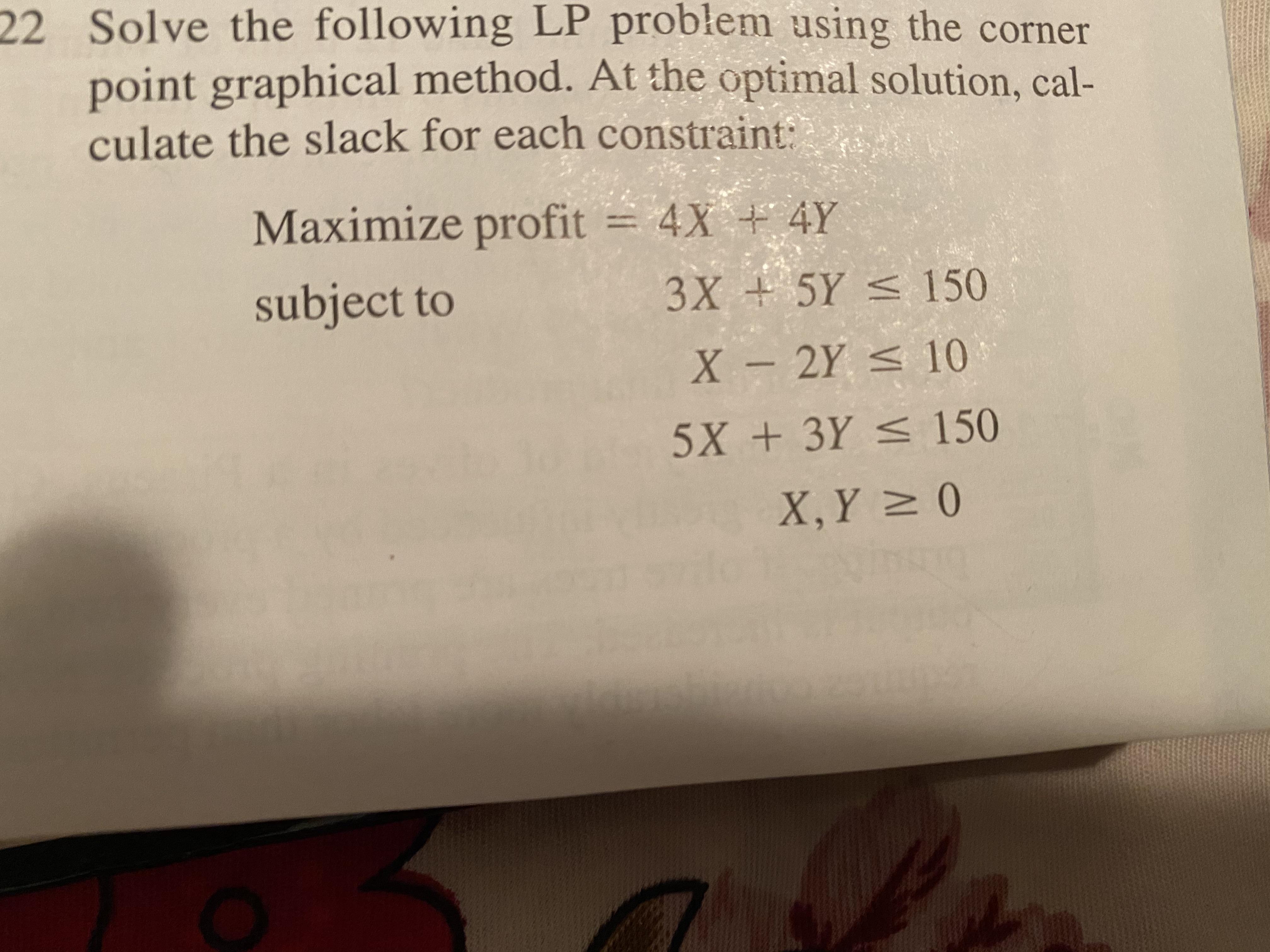 [Solved] 22 Solve the following LP probłem using the corner point