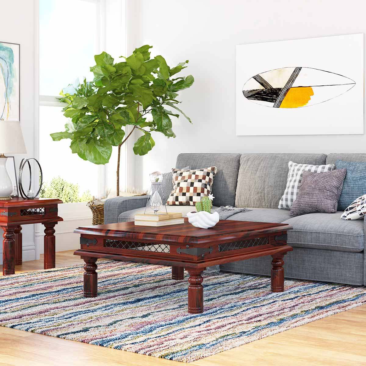 Traditional Low Square Coffee Table