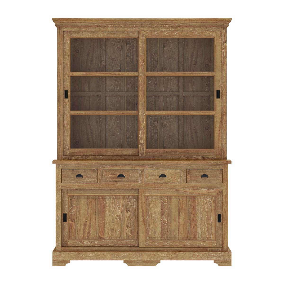Brussels Reclaimed Teak Wood Sliding Glass Door 4 Drawer China