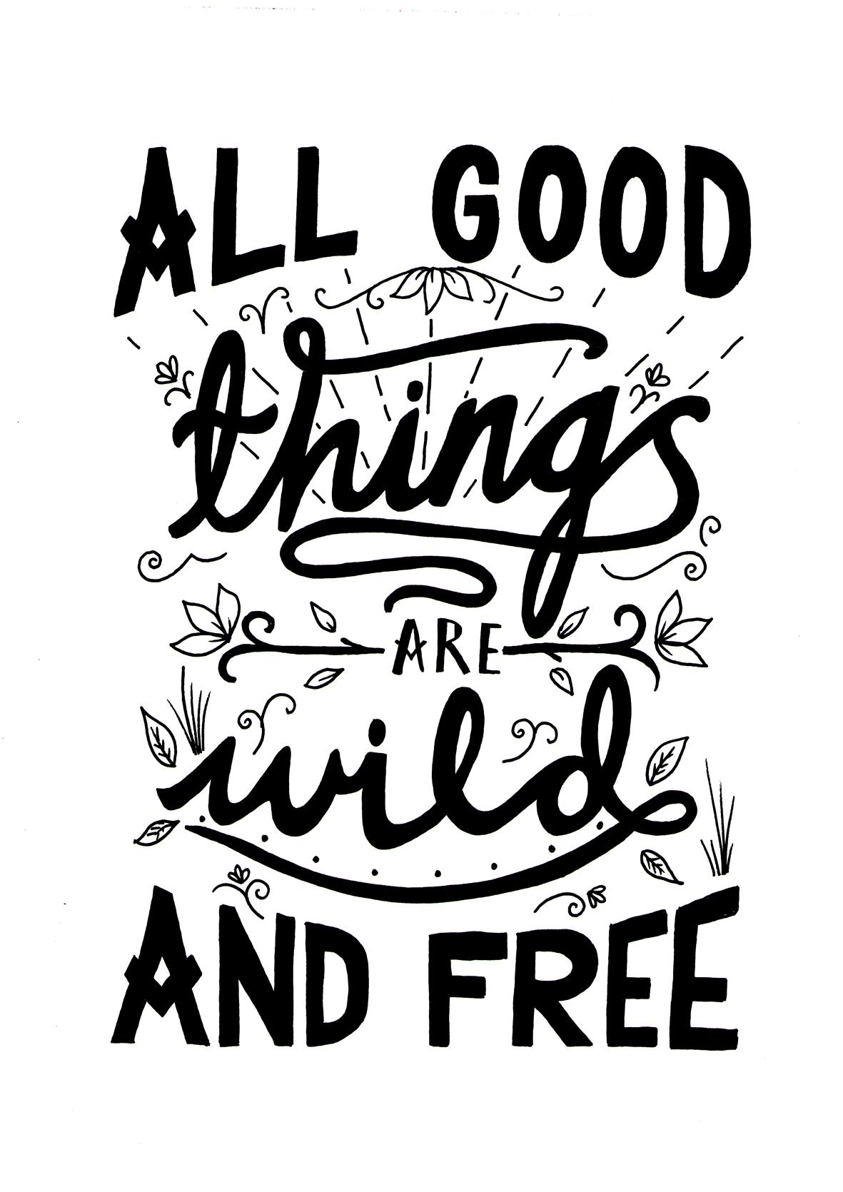 All good things are wild and free Skillshare Student Project