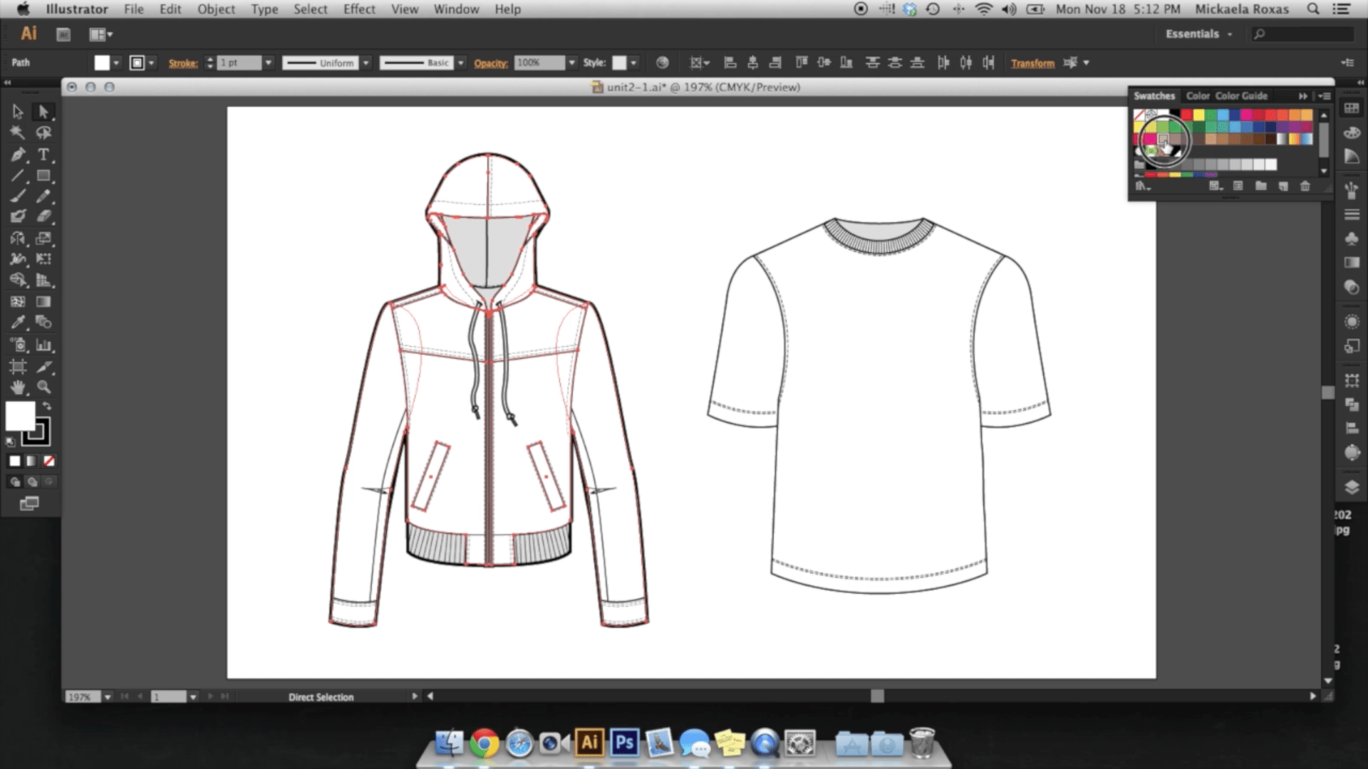 Adobe Illustrator for Fashion (CAD II) Intermediate Technical Design