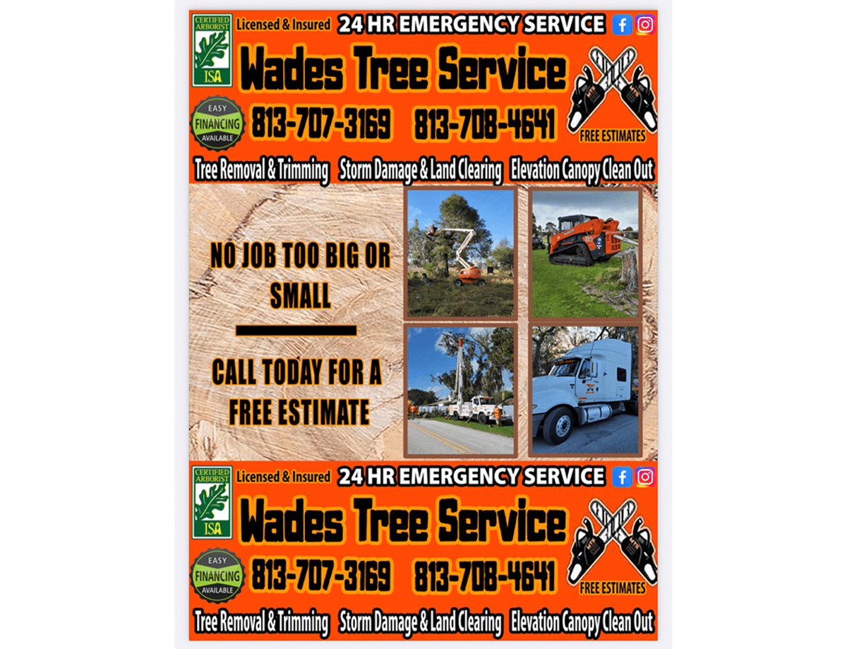 Wade's Tree Service is a Tree and Landscaping Company in Plant City, FL