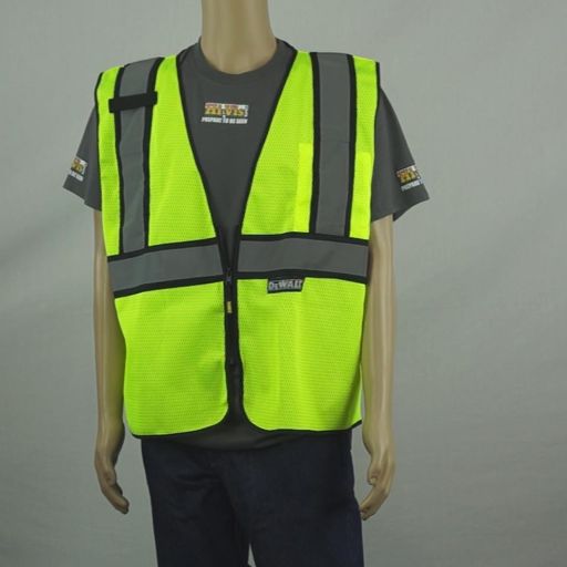 Dewalt DSV221 ANSI Class 2 High Visibility Economy Mesh Safety Vest
