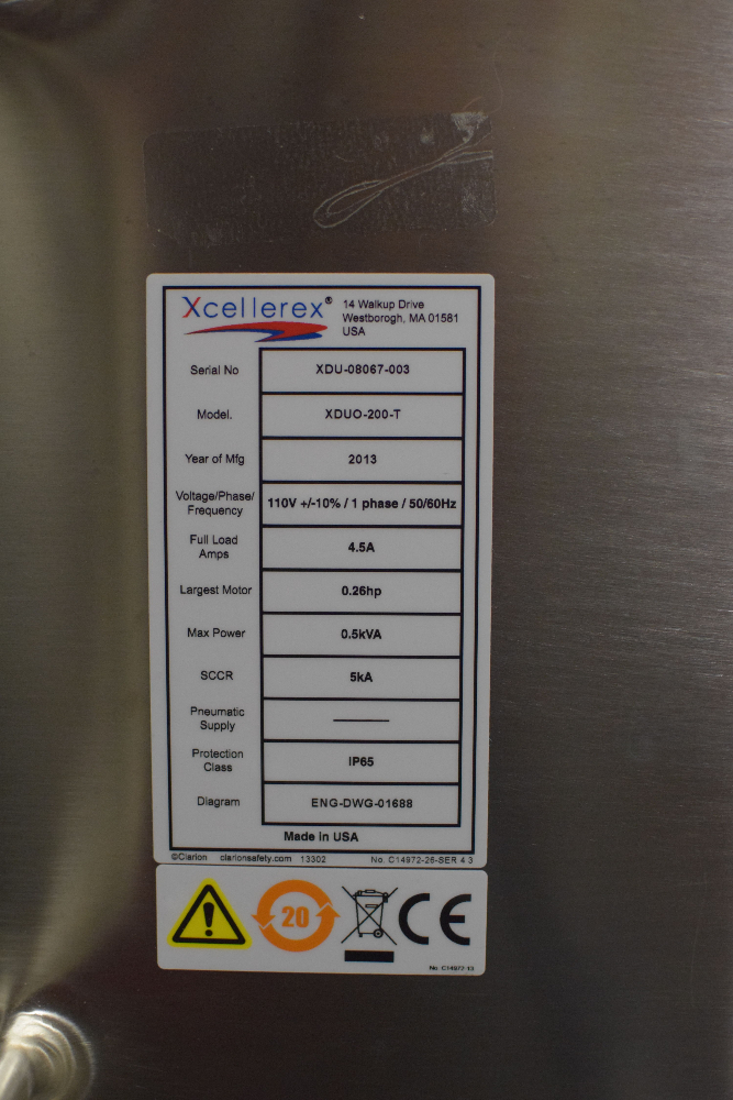 GE Xcellerex XDUO200T Stainless Steel Mixing System