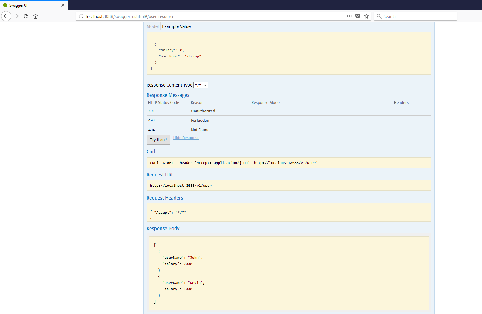 Java REST API Documentation with Swagger2