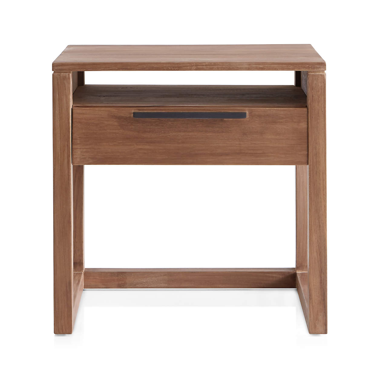 Linea Natural Teak Wood Nightstand Crate and Barrel Havenly