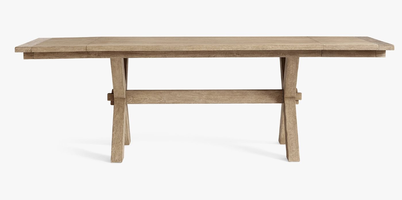 Toscana Extending Dining Table, Seadrift, 74" 104" L Pottery Barn