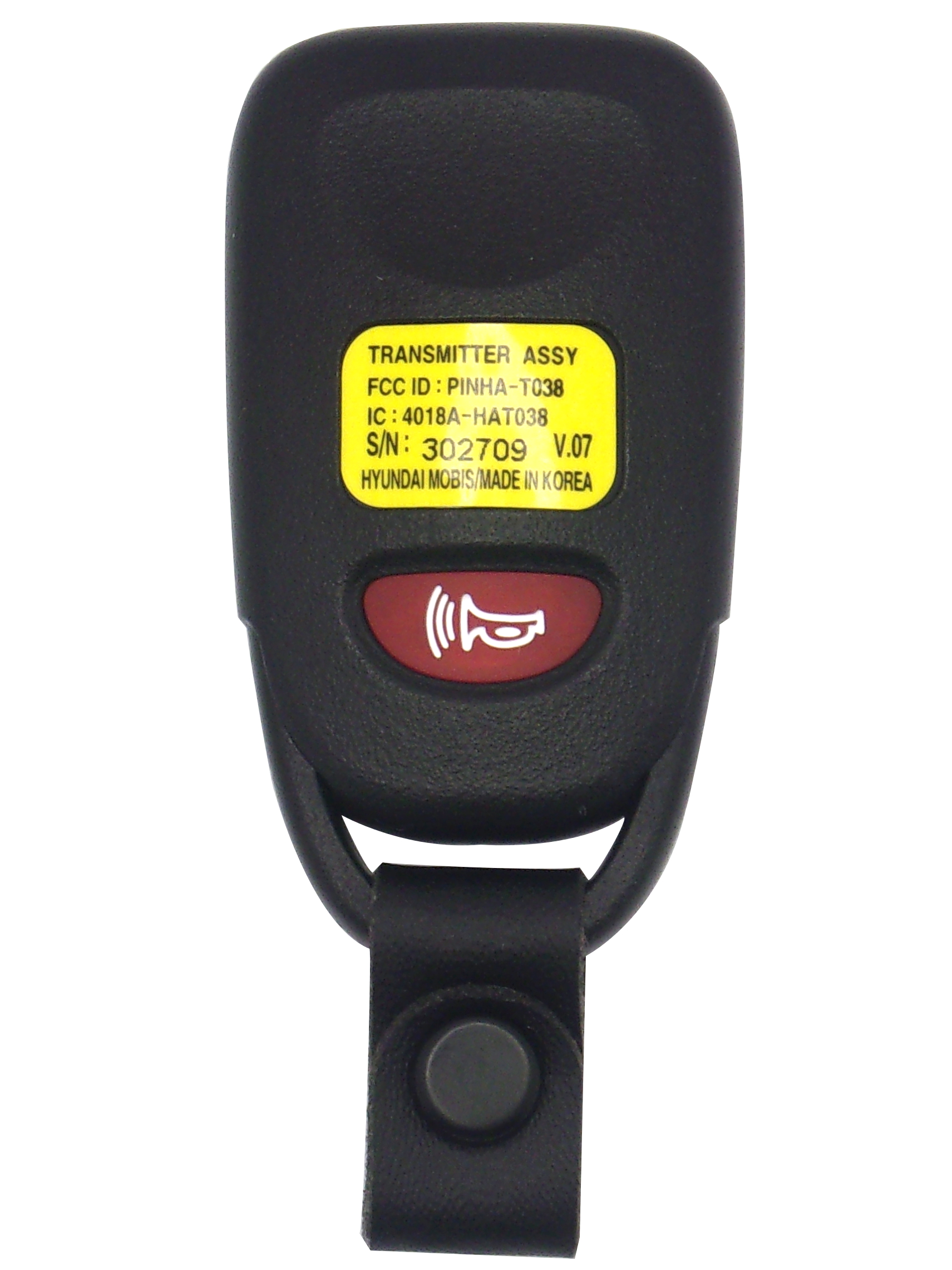 Hyundai Keyless Entry Remote 3 Button for 2009 Hyundai Accent Car