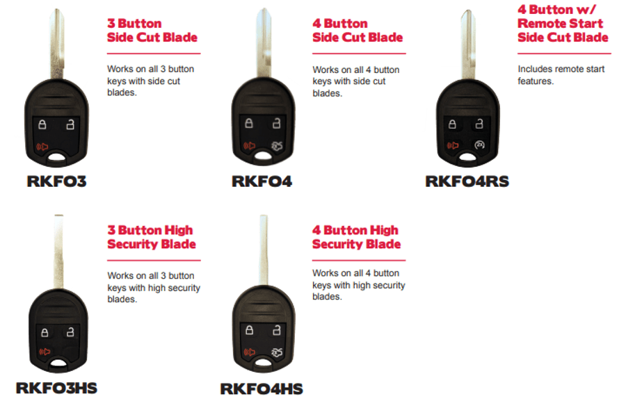 Ford Remote Key 4 Button w/ Trunk High Security for 2013 Ford Focus Car Keys Express