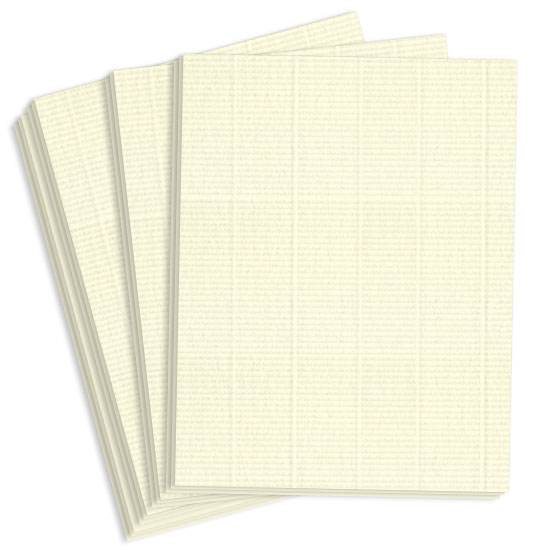 Ivory Laid Cardstock, 8 1/2 x 11 Royal Sundance 80lb Cover
