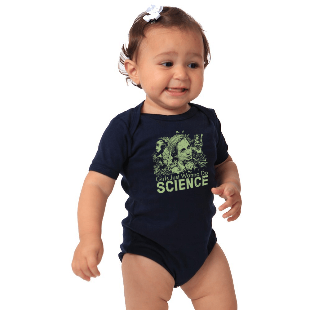 Infant Girls Just Wanna Do Science Onesie JGI200 the Jane Goodall