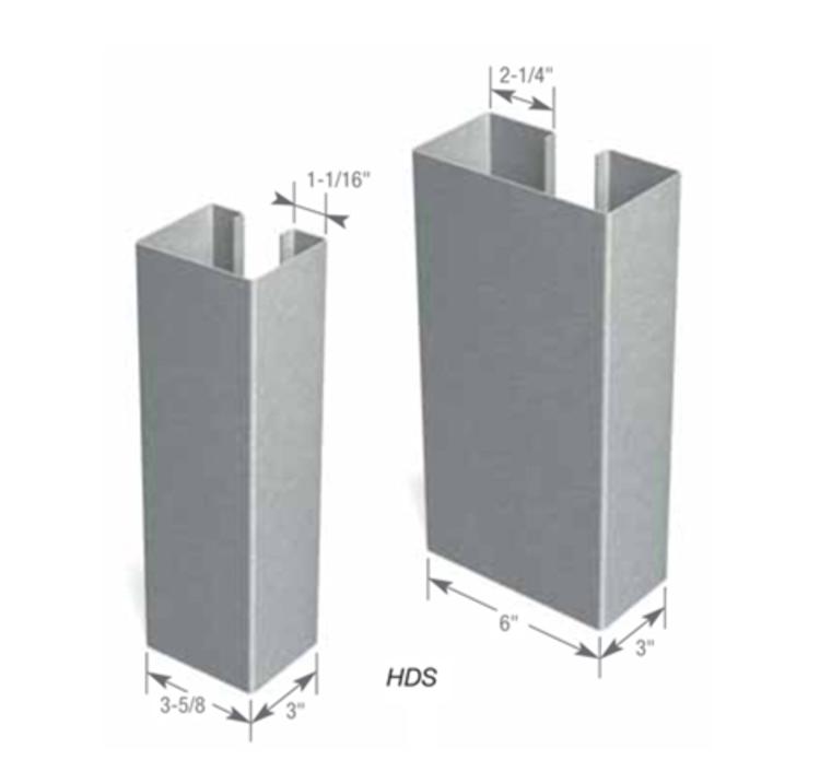 3 5/8 in x 8 ft x 16 Gauge 54 mil ClarkDietrich HDS Heavy Duty Stud w