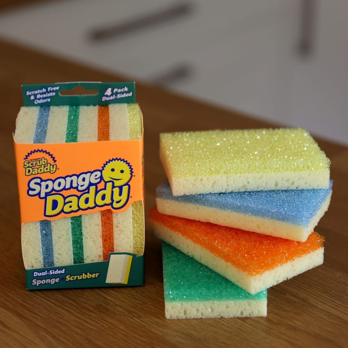 Scrub Daddy Sponge Daddy Dual Sided Sponge & Scrubber, Soft in Warm