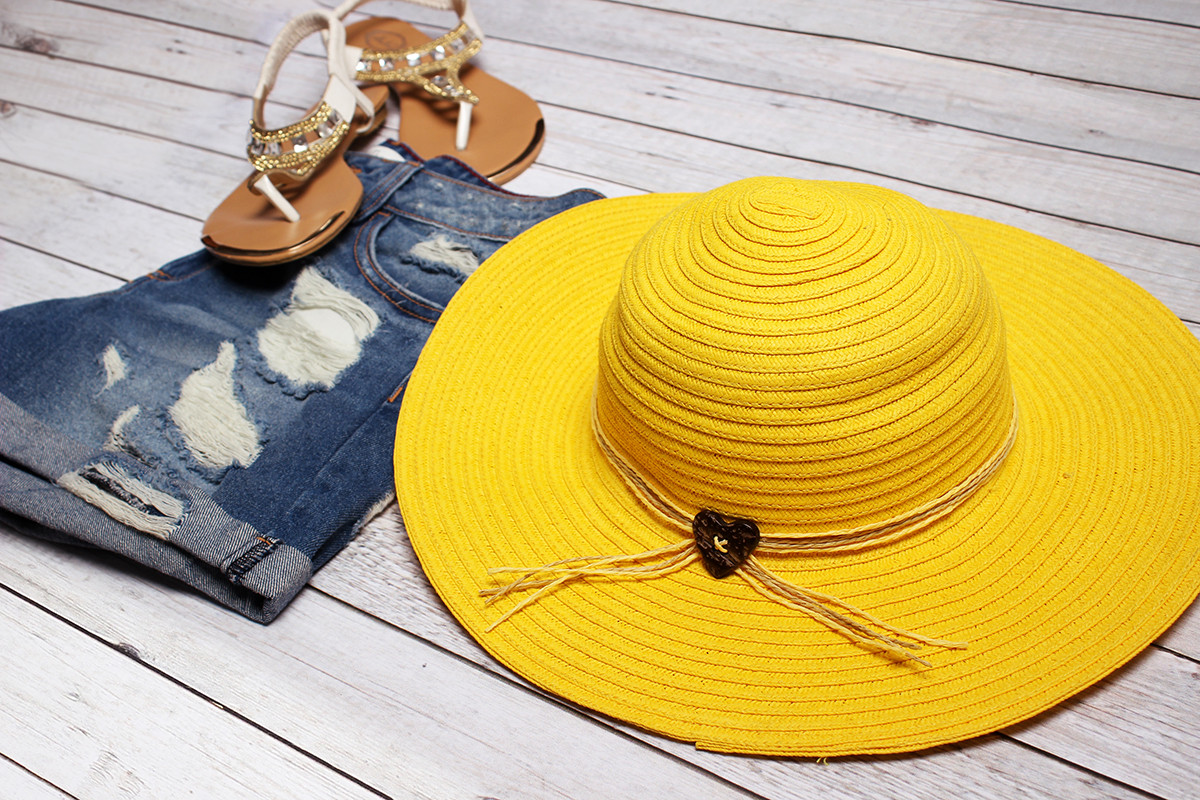 Heart Button Floppy Hat 4 Colors BelleChic