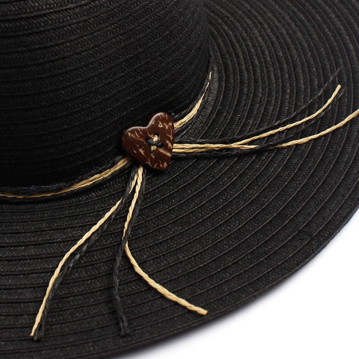 Heart Button Floppy Hat 4 Colors BelleChic