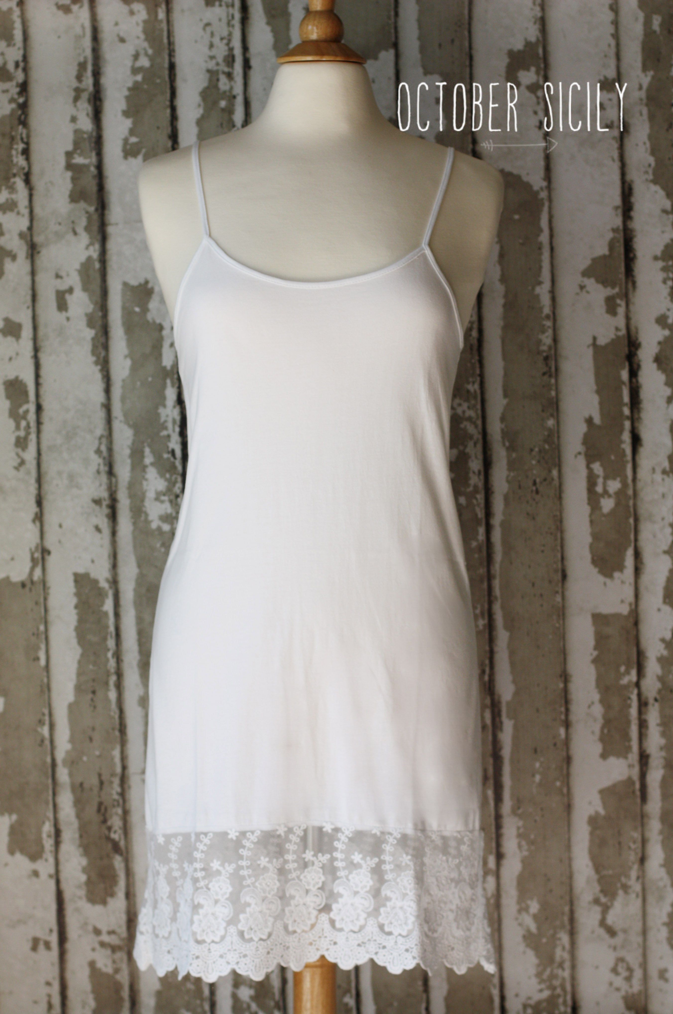 Lace Full Slip Dress Extender, SXL BelleChic