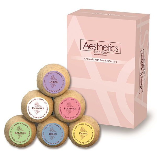 Aesthetics Naturals 6Piece Bath Bomb Gift Set BelleChic