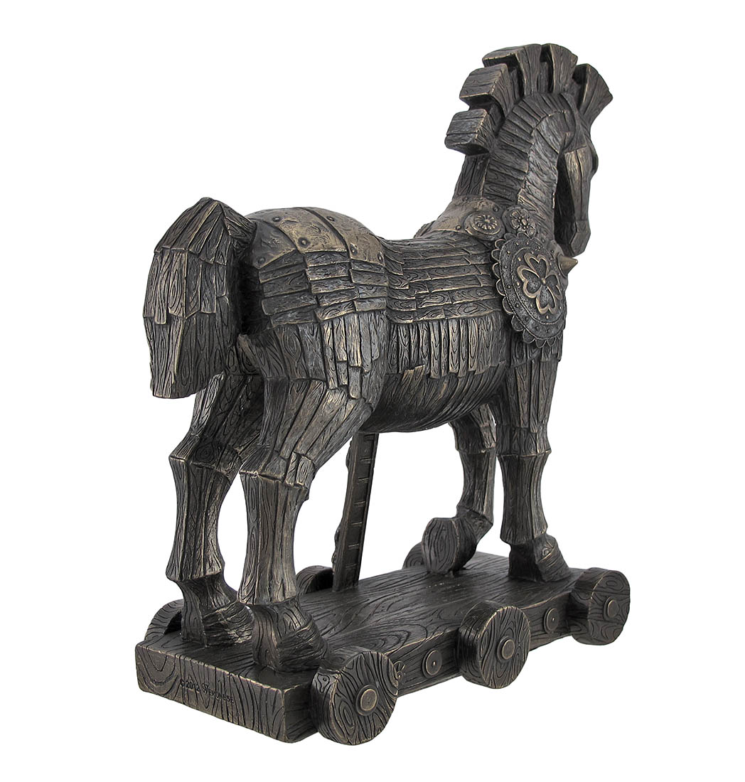 Ancient Greek Bronzed Trojan Horse Statue Statues Tanga