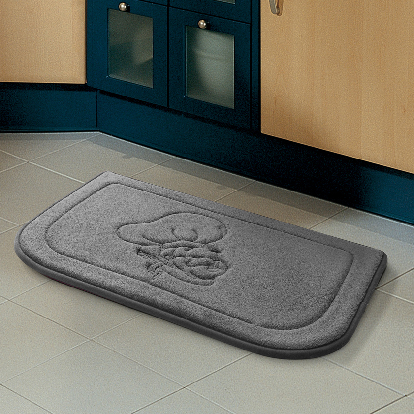 Embossed Chef Memory Foam 18x27 Kitchen Floor Mat Tanga