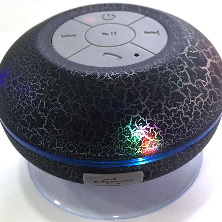 LAX Gadgets Wireless Bluetooth Waterproof Shower Speaker with LED