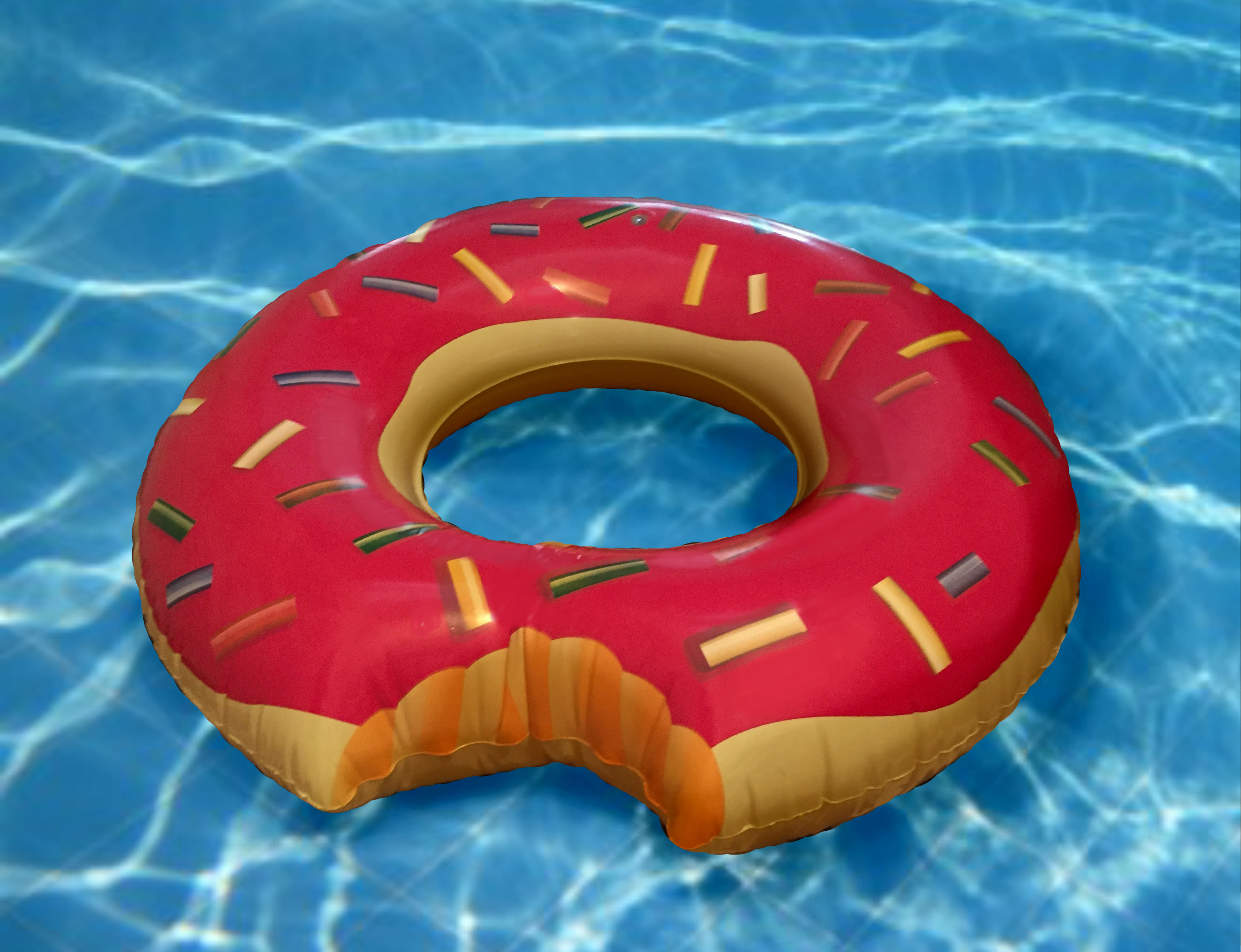 Jumbo Donut Pool Float with Sprinkles BelleChic