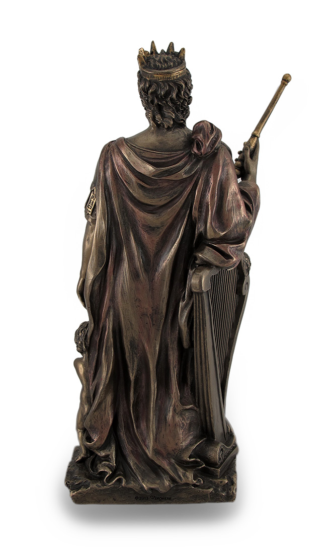 Bronze Finished King David Statue Hand Painted Statues Tanga