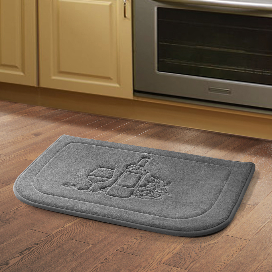 Embossed Chef Memory Foam 18x27 Kitchen Floor Mat Tanga