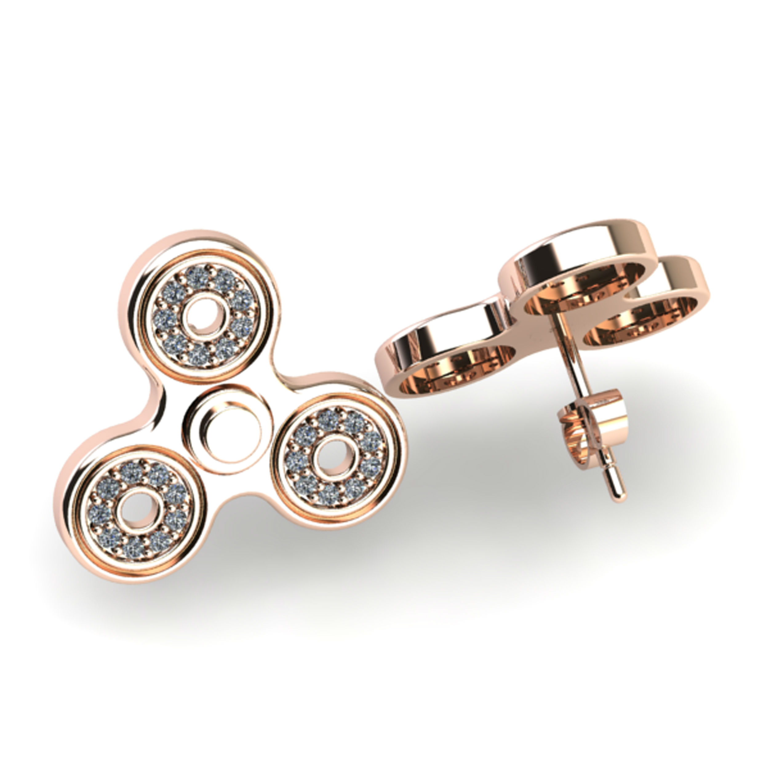 Fidget Spinner Stud Earrings Choose Color BelleChic