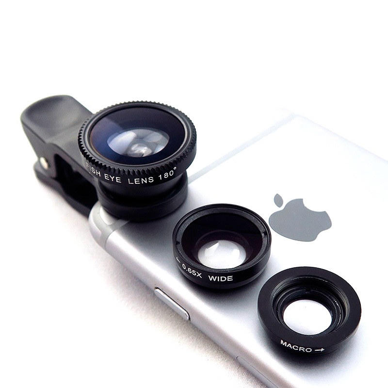 3 in 1 Universal Smartphone Clip On Camera Lens Photo Kit Tanga