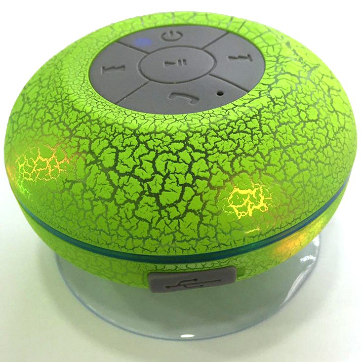 LAX Gadgets Wireless Bluetooth Waterproof Shower Speaker with LED