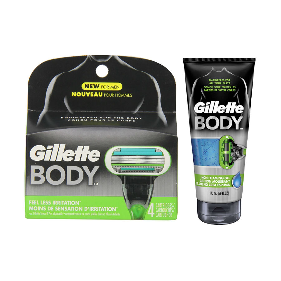 Gillette Body Refill Blade Cartridges + Gillette Body Non Foaming Shave