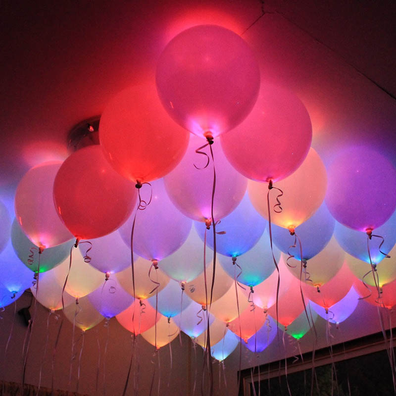 25Pack LED LightUp Balloons BelleChic