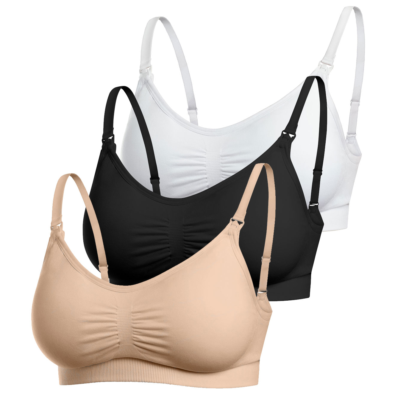 3Pack La Reve Full Coverage Seamless Nursing Bra Tanga